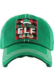 kelly green Christmas baseball cap mama elf in our boutique aunt lillie bells
