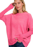 pink sweater for the holidays in our boutique