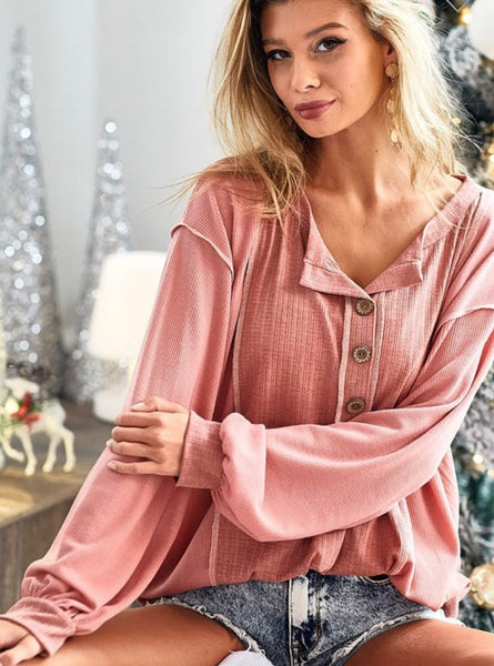 Mauve Thermal Henly Top