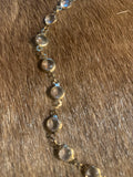 crystal bead boho layering necklace