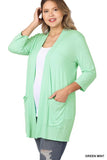 green mint spring cardigan in our online store aunt lillie bells boutique