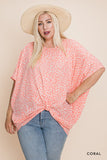 plus size coral summer top in our boutique aunt lillie bells