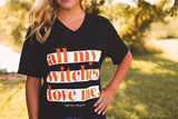 all my witches love me halloween tee in our boutique aunt lillie bells