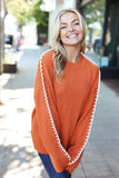 Pumpkin orange sweater for fall and the holidays