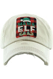 Mama elf Christmas distressed baseball cap in our boutique aunt lillie bells
