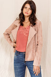 pink moto jacket in our boutique