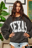 Texas dark grey ribbed sweatshirt