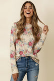 Oatmeal floral top for spring layering
