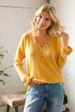 sunflower gold waffle weave top
