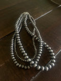 faux navajo pearls triple strand western necklace