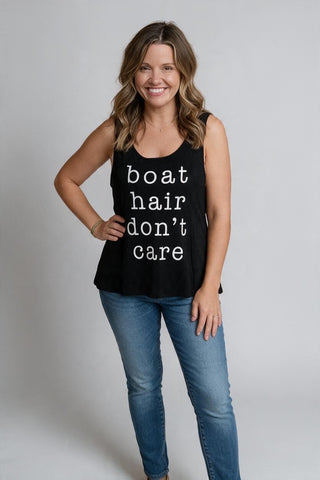boat hair don't care tank top