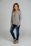 mocha striped top