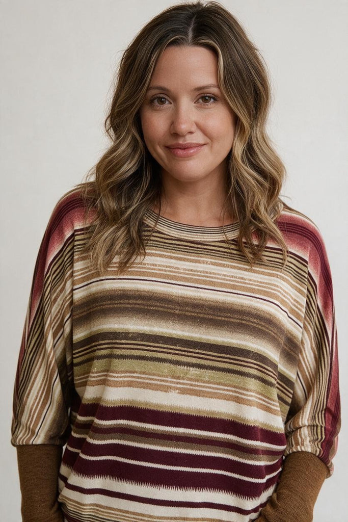 striped soft sweater