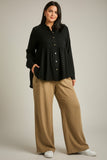 black plus size top for winter and fall
