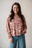 floral print corduroy top
