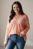coral tie die cardigan
