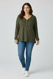 Waffle Weave Henley Top