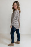 mocha striped top