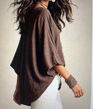Coffee Brown Boho Top