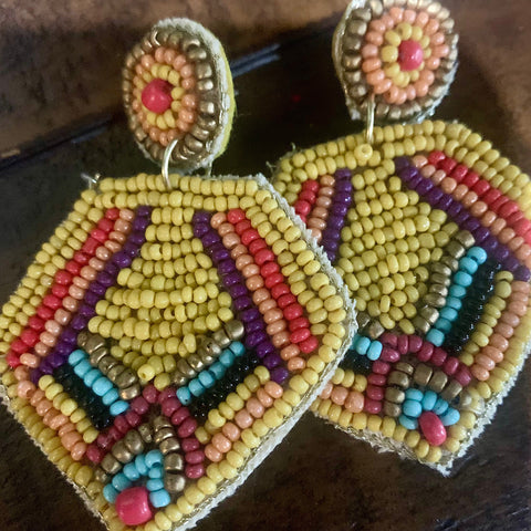 Gold Bead Earrings