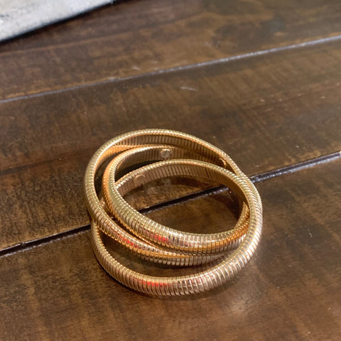 Gold coil bracelet 