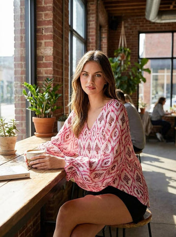 hot pink blouse for spring and summer