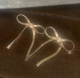 gold bow earrings