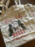 Have a holly Dolly Christmas Canvas tote