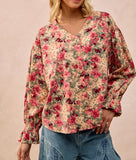 Floral Corduroy Top