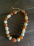 Brown and Ivory Bead Necklace
