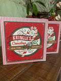 Christmas sign, Kringles Candies, you can sit or hang this sign