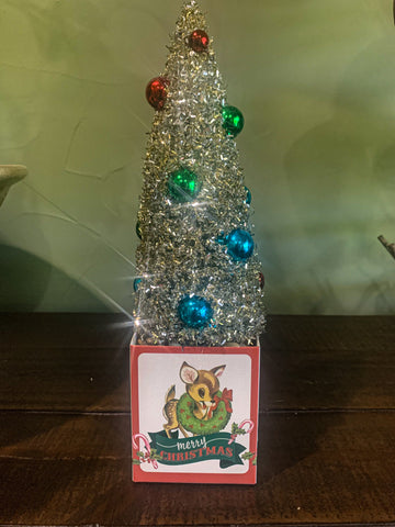 Vintage Christmas Tree in a Gift Box