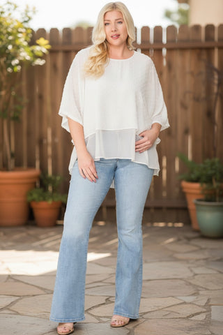 plus size white party top for graduations