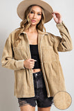 Tan Corduroy Babydoll Jacket