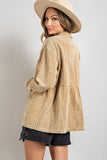 Tan Corduroy Babydoll Jacket