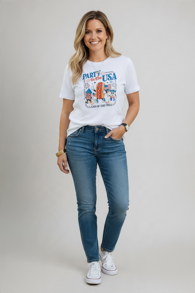 Party in the USA Hotdog Tee