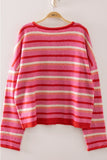 Pink and Red Stripe Sweater