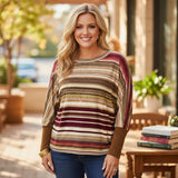 fall striped top in our boutique