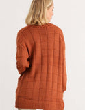 fall cardigan in rust  at aunt lillie bells boutique