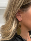 bronze and crystal boho western earrings 