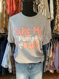 Take me to the pumpkin patch graphic tee in our boutique aunt lillie bells