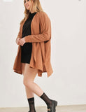 fall plus size camel cardigan in our boutique aunt lillie bells