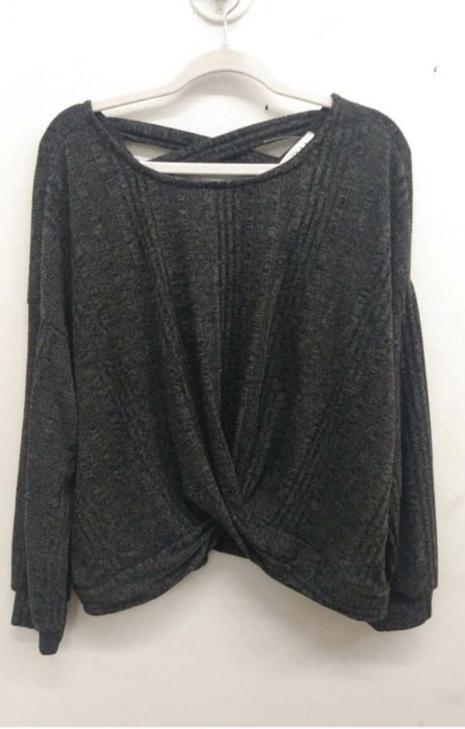 plus size charcoal top in our boutique aunt lillie bells