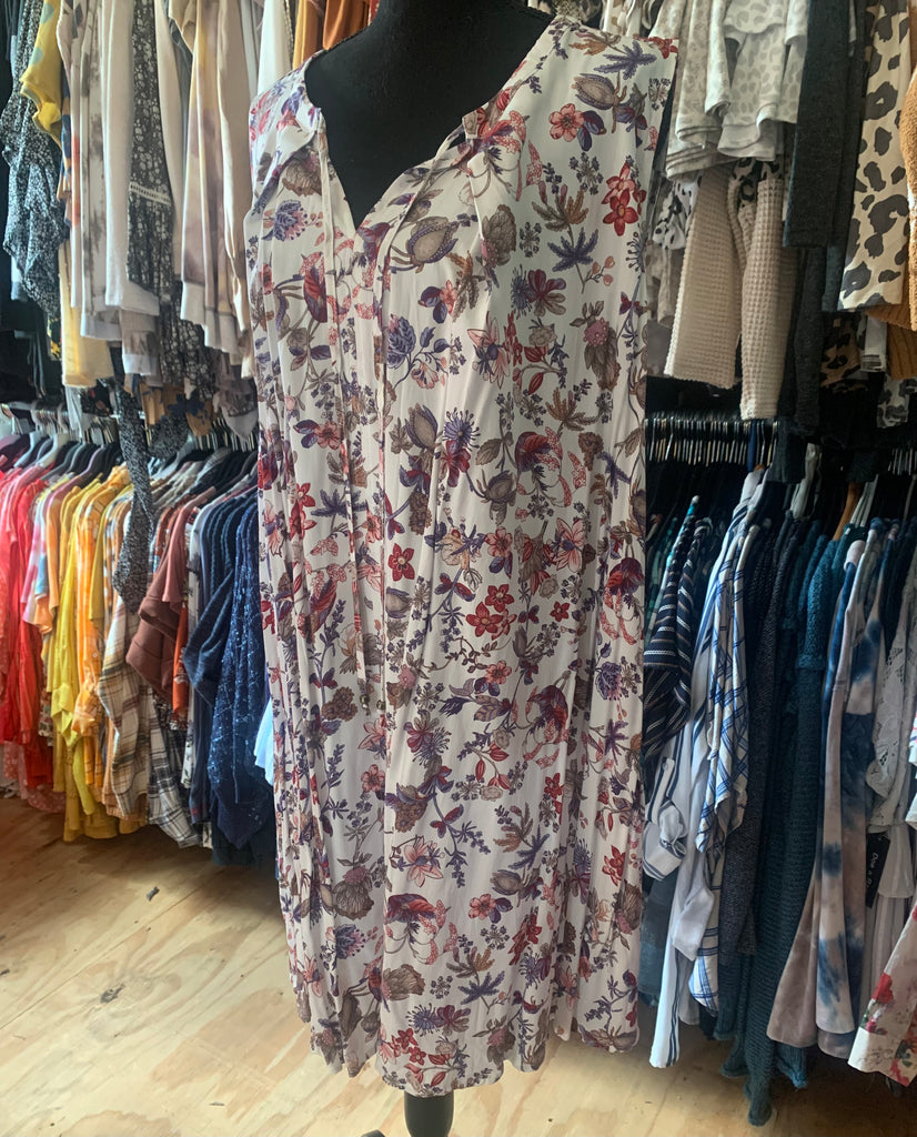 sleeveless floral print dress from umgee in our boutique aunt lillie bells
