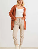 rust cardigan for fall in our boutique aunt lillie bells