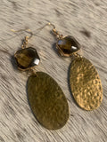 bronze and crystal boho western earrings