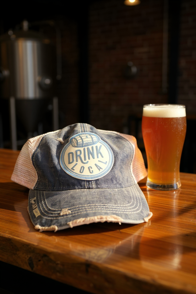 drink local trucker cap