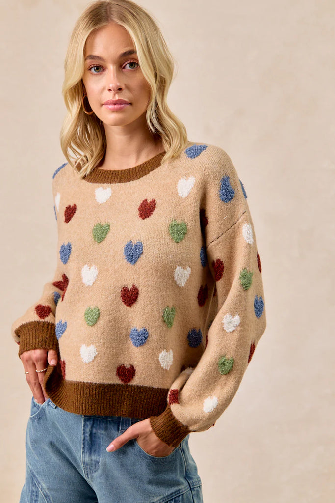 fall heart sweater