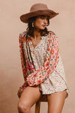 floral print peasant top in our boutique aunt llillie bells