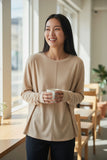 beige neutral top for fall